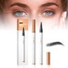 2PCS Waterproof 3D Eyebrow Pencil, Upgraded Microblading Eyebrow Pencil Contouring Pen 4 Tipped Brow Pen, Eye Brown Makeup Long-Lasting Eye brow Pens Stay on All Day for Women (Gray) view 1
