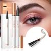 2PCS Waterproof 3D Eyebrow Pencil, Upgraded Microblading Eyebrow Pencil Contouring Pen 4 Tipped Brow Pen, Eye Brown Makeup Long-Lasting Eye brow Pens Stay on All Day for Women (Gray) view 2