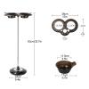 YHHLWXMDZ Salon Cart, Salon Storage, Salon Stations for Hair Stylist, with 2 Dye Bowl, for Salons, Beauty Shops(Black) view 4