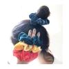 16 Pcs Off White Velour Fabric Hair Scrunchies for Women, 4.3Inch Satin Elastic Hair Ties for Hair, Cute Hair Bands for Hair Accessories, Clothing Decoration, Activity, Party view 4