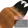 KODRHAR Ombre Light Brown Straight Human Hair Bundles 26 28 30 Inch T1B/30 Brown Bundles Human Hair 10A Brazilian Virgin Quick Weave Hair for Black Women view 4