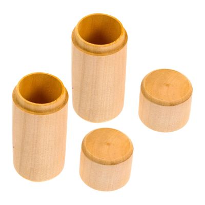 BUTIFULSIC 2pcs Wooden Essential Oil Storage Box Compact Bottle Holder for Travel Natural Wood Cylinder Organizer for Essential Oils and Cosmetics