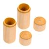 BUTIFULSIC 2pcs Wooden Essential Oil Storage Box Compact Bottle Holder for Travel Natural Wood Cylinder Organizer for Essential Oils and Cosmetics view 1