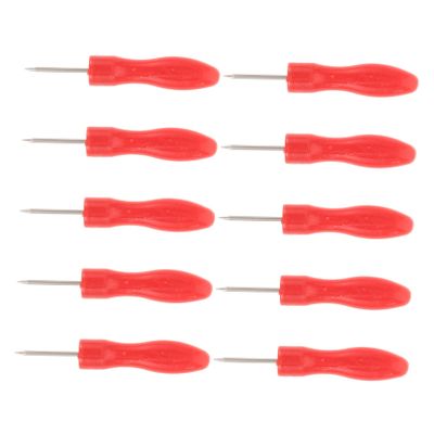 PartyKindom 10pcs Eyelash Glue Bottle Piercing Needles Tool Set Stainless Steel Anti-Blocking Nozzle Pins for Lash Extension Salon Supplies Ergonomic Handles