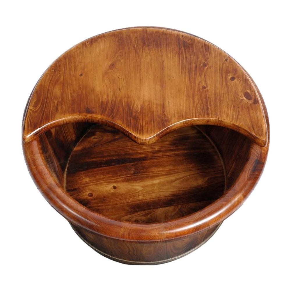 ChuYiElegance Wooden Foot Soaking Tub with Lid for Home And Travel, 40cm height