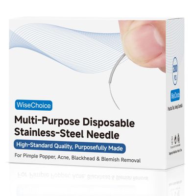 200PCS Versatile & teril Disposable Stainless-Steel Needle for Pimple Popper, Acne, Blackhead or Anything Requiring Small Hole - Easy to Use Multi-Purpose Home Essential Tool