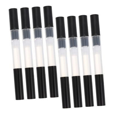 8pcs Empty Nail Oil Twisting Pens 3ml Black Plastic Refillable Kit