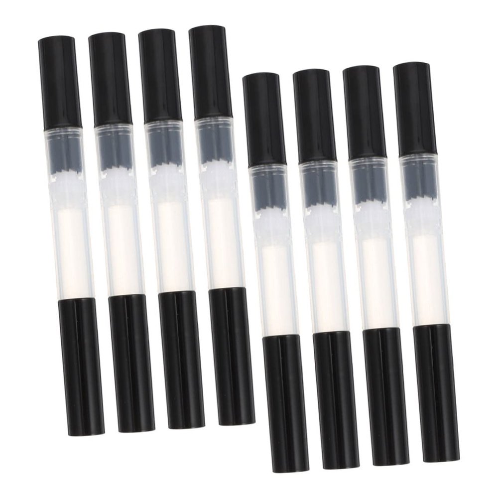 8pcs Empty Nail Oil Twisting Pens 3ml Black Plastic Refillable Kit