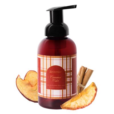 Aromatique Cinnamon Cider Foaming Hand Soap 12 oz Gentle Cleanser with Warm Cinnamon, Apple & Citrus Scent Moisturizing Fall Soap Paraben-Free, Made in the USA