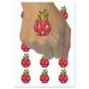 Pitaya Dragon Fruit Cactus Temporary Tattoo Water Resistant Fake Body Art Set Collection - 15 2" Tattoos (1 Sheet) view 1