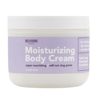 Belfiore Herbal 100% All Natural Moisturizing Body Cream | Grapeseed Oil, Shea Butter & Lavender | Softens, Firms & Smooths Skin | Vegan, Non-GMO | Made in the USA | 4 oz