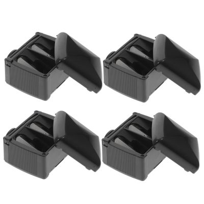 OUNONA 4Pcs Dual Pencil Sharpener for Eyebrow Eyeliner Makeup Durable Cosmetic Pencil Sharpeners for School and Home Use Cover Included