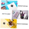 OUNONA 4Pcs Dual Pencil Sharpener for Eyebrow Eyeliner Makeup Durable Cosmetic Pencil Sharpeners for School and Home Use Cover Included view 4