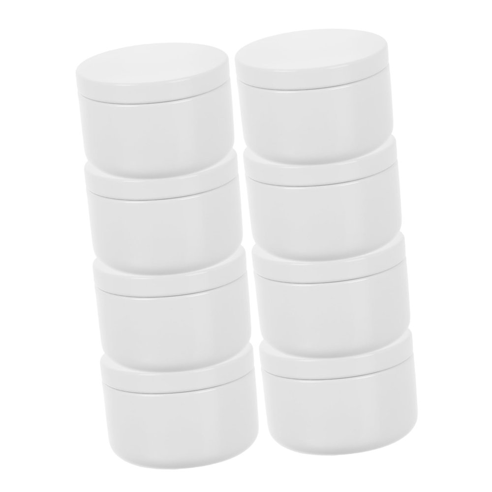 8 Pack DIY Scented Oil Jars with Lids, Aluminum White Containers