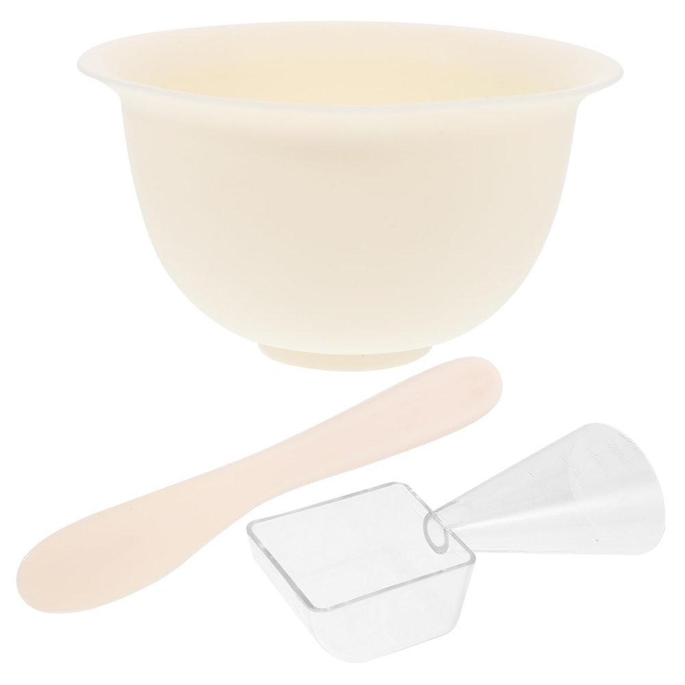 Beaupretty 1Set Silicone Facial Mask Mixing Bowl Kit DIY Mask Bowl with Applicator for Skincare for Home and Beauty Salons Simple and Practical Design