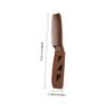 minkissy Wooden Folding Mustache Comb Wide Tooth Barber Comb for Men Engraved Travel Pu Case for Beard Care view 2
