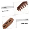 minkissy Wooden Folding Mustache Comb Wide Tooth Barber Comb for Men Engraved Travel Pu Case for Beard Care view 3