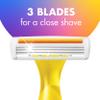 BIC Soleil 3 Colors Women's Disposable with 3 Blade Razors, Aloe Vera and Vitamin E Lubricating Strip for Enhanced Glide, 14 count, Stocking Stuffers for Women (Pack of 12) view 4