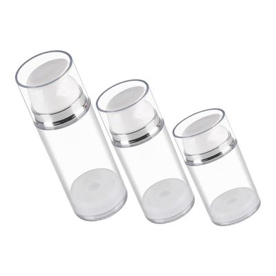Outanaya 3pcs Airless Pump Bottle Set 50ml 100ml 150ml ABS Pressing Type Lotion Dispenser for Travel Cosmetics