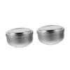 Gogogmee 2pcs Stainless Steel Shaving Bowl for Men Practical Soap Dish with Lid for Home and Barber Use Compact Design for Easy Storage Durable Shaving Cream Bowl Silver view 3