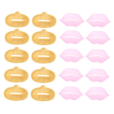 Healvian 20pcs Collagen Lip Mask Pads Exfoliating Moisturizing and Nourishing for Dry Lips Random Styles for Hydration and Care