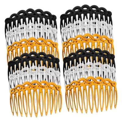DEARMAMY 12Pcs Retro Hair Side Combs for Women Elegant Decorative Hair Accessories Classic Teeth Combs for Various Hairstyles for Women