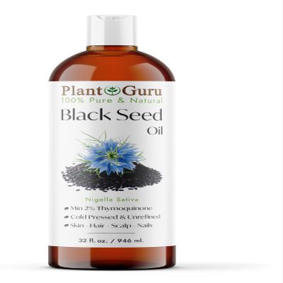 Black Cumin Seed Oil 32 fl. oz. Unrefined Cold Pressed 100% Pure Natural Nigella Sativa Kalonji Oil for Skin Care, Hair Growth, Scalp and Massage.
