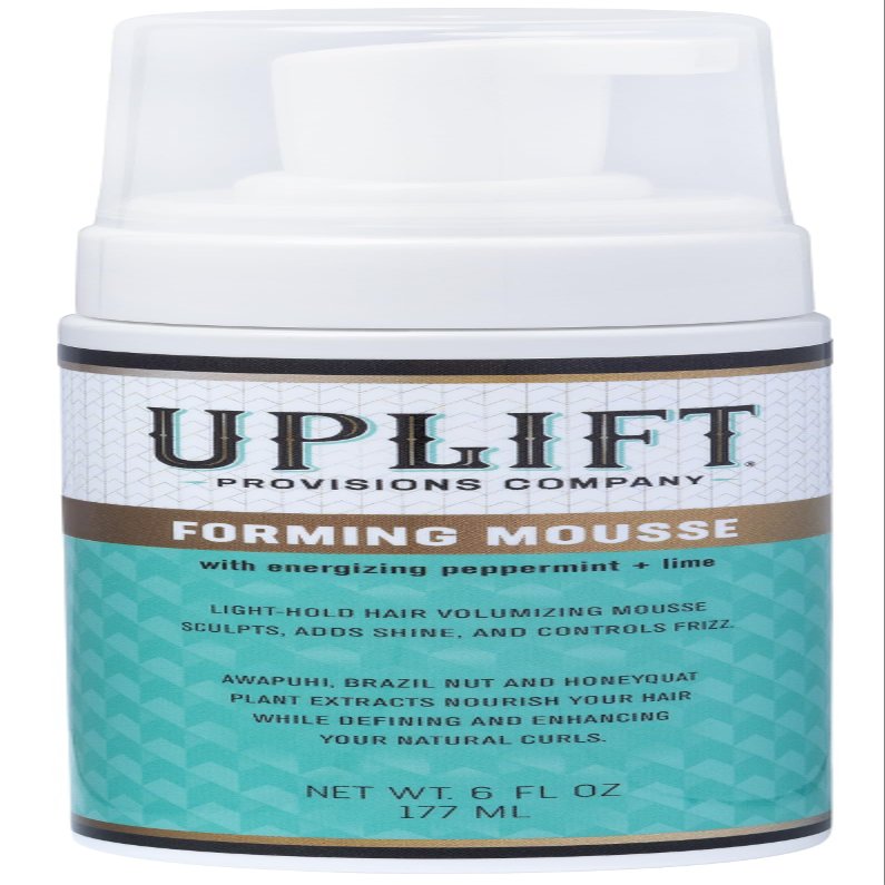 Uplift Provisions Curl Defining Mousse Lightweight Anti-Frizz Hair Foam for Curly & Wavy Hair Volumizing Styling Mousse for Men & Women No Crunch, Sulfate-Free, 6 Fl Oz