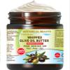 Botanical Beauty Whipped OLIVE OIL BUTTER 100% Natural Pure Organic Cocoa Butter, Shea Nut Butter, Organic Olive Oil Virgin Unrefined for FACE, SKIN, BODY, HAIR, NAILS. (8 Fl Oz) view 1