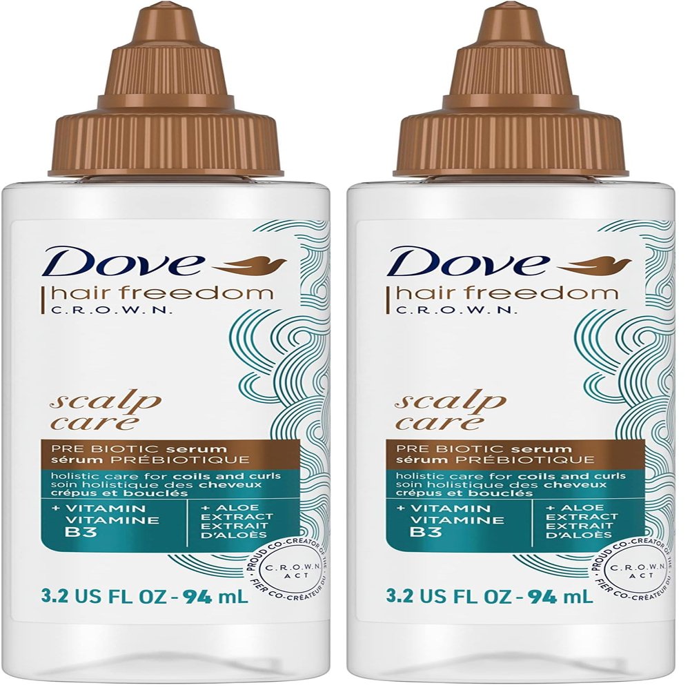 Dove Amplified Textures Leave-on Treatment: Hydrating Scalp Tonic and Moisturizing Hair Treatment for Dry Scalp, 3.2 oz (Pack of 2)
