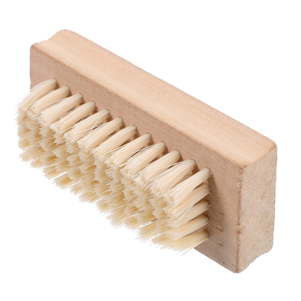 BIUDECO Natural Wooden Double Sided Nail Brush Bristles Nail Cleaner for Home and Salon Use for Manicure and Pedicure