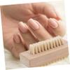 BIUDECO Natural Wooden Double Sided Nail Brush Bristles Nail Cleaner for Home and Salon Use for Manicure and Pedicure view 3