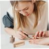 BIUDECO Natural Wooden Double Sided Nail Brush Bristles Nail Cleaner for Home and Salon Use for Manicure and Pedicure view 4