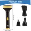 Wedhapy Electric Shavers for Men, 4-in-1 Painless Foil Shaver with LED Display, Rechargeable Cordless Beard Trimmer for Men Face Nose Eyebrows Hair view 3