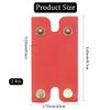 CALFOVERA 2PCS Double Edge Razor Protective Sheath Case with Snap Closure 3.431.77 Inch PU Leather Razor Head Protecting Blade Guard Shaving Travel Cover for Men Travel Butterfly Shaver (Red) view 2