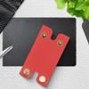 CALFOVERA 2PCS Double Edge Razor Protective Sheath Case with Snap Closure 3.431.77 Inch PU Leather Razor Head Protecting Blade Guard Shaving Travel Cover for Men Travel Butterfly Shaver (Red) view 3