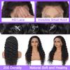 CITY GIRL Deep Wave Lace Front Wigs Human Hair Pre Plucked 13x4 Hd Transparent Lace Frontal Deep Wave Human Hair Wig For Women 200 Density 22 Inch view 4