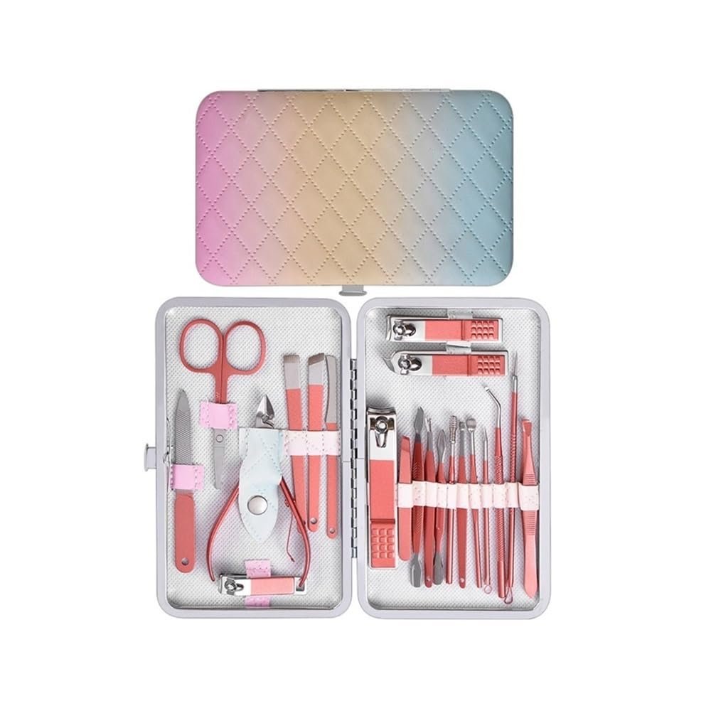yanzhuen001 Nail Clipper Set Stainless Steel Nail Clipper Set - 21 Pieces Beauty & Manicure Tools for Men & Women for Male and Female Nails Scissors