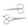 Ipetboom 2pcs Mini Stainless Steel Rounded Tip Scissors Precision Facial Hair Trimming Tool for Eyebrows and Beard Grooming Scissors for Grooming view 1