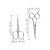 Ipetboom 2pcs Mini Stainless Steel Rounded Tip Scissors Precision Facial Hair Trimming Tool for Eyebrows and Beard Grooming Scissors for Grooming view 2