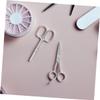 Ipetboom 2pcs Mini Stainless Steel Rounded Tip Scissors Precision Facial Hair Trimming Tool for Eyebrows and Beard Grooming Scissors for Grooming view 4