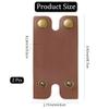 CALFOVERA 2PCS 3.431.77 Inch PU Leather Razor Head Protecting Cover Double Edge Razor Protective Sheath Shaving Travel Blade Guard Case with Snap Closure for Men Travel Butterfly Shaver (Brown) view 2