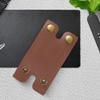 CALFOVERA 2PCS 3.431.77 Inch PU Leather Razor Head Protecting Cover Double Edge Razor Protective Sheath Shaving Travel Blade Guard Case with Snap Closure for Men Travel Butterfly Shaver (Brown) view 3