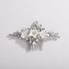 Xerling Bride Wedding Silver Rhinestone Hair Comb Flower Hair Piece Bridal Floral Hair Jewelry Accessories for Women (Silver) view 3