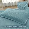 Blue,70x190cm(S),LDLCYCN Cooling Massage Table Mattress Pad with Face Hole Thin Massage Table Mattress Topper with Elastic Band Lash Bed Cushion Spa Beauty Table Bed Pad for Summer Washable view 4