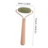 CALLARON Portable Jade Face Roller Handheld Massager with Wooden Handle for Facial Neck Eye Relaxation Dual Massage Functionality Natural Jade Craftsmanship for Home Travel view 2
