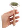 CALLARON Portable Jade Face Roller Handheld Massager with Wooden Handle for Facial Neck Eye Relaxation Dual Massage Functionality Natural Jade Craftsmanship for Home Travel view 4