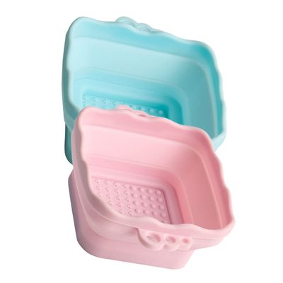 CALLARON 2Pcs Silicone Makeup Brush Cleaner Bowl Design with Drying Net Cleaning Tool for Quick and Convenient Makeup Brush Maintenance