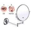 8" Wall-Mounted Bathroom Makeup Mirror, Adjustable Extendable 360 Swivel Vanity Mirror(7X) view 2