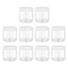 Gumney Empty Storage Container, 20PCS 50ml Refillable Plastic Cream Jar with Lids, Leak Proof Clear Cosmetic Sample Bottles for Lotion, Makeup, Beads, Candy, White Lid view 1